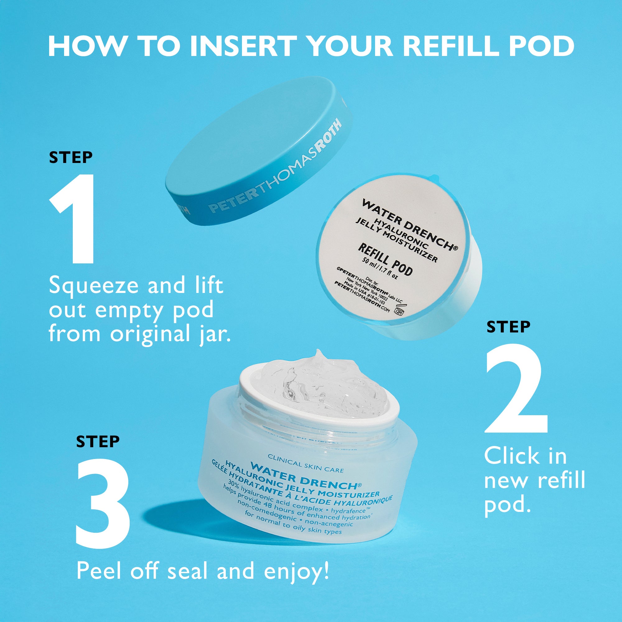 Water Drench Hyaluronic Jelly Moisturizer - Refill Pod. 1.7 fl oz - Image 3