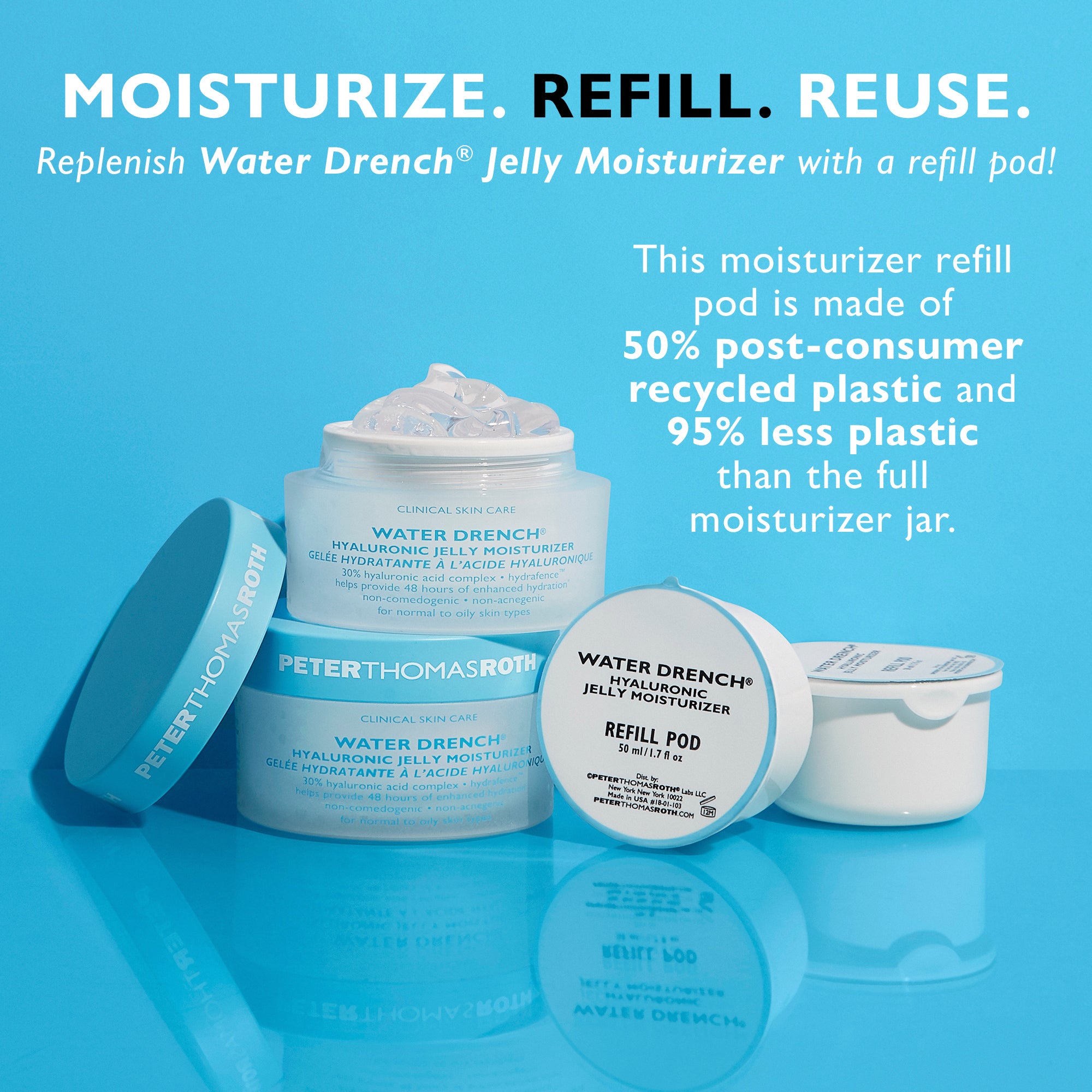 Water Drench Hyaluronic Jelly Moisturizer - Refill Pod. 1.7 fl oz - Image 5